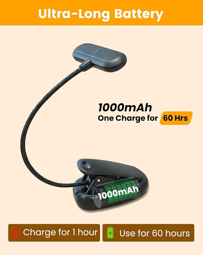Klarlight 1800K Amber Rechargeable Book Light - Image 4