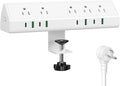 Jgstkcity Desk Clamp Power Strip USB C 45W, 8 USB, 10FT Cable, Edge Mount by Jgstkcity