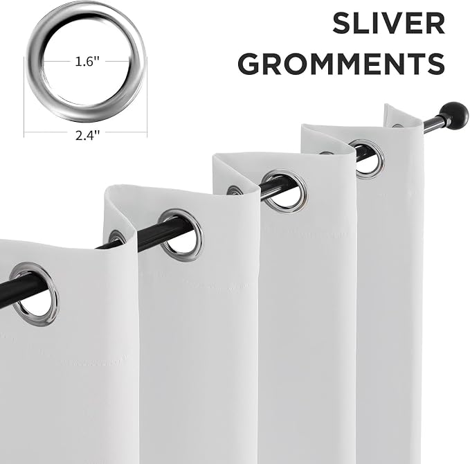 Joydeco Blackout Curtains 63 Inch Length 2 Panels Set, Thermal Insulated Long - Image 3