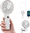 SWEETFULL Handheld Portable Fan, 5000mAh Rechargeable Battery, 6 Speed Wind, LED Digital Display, Foldable Electric Personal Mini Travel Fan with Backup Power, Summer Essentials Gifts for Women Girl