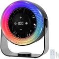 KKANDPP Desk Fans for Bedroom,Quiet Wall-Mounted Desk Fan with Remote,Portable Colored LED Light 100 Speed Digital Display USB Rechargeable Fan for Home Office Bedroom Camping Traveling(Grey)