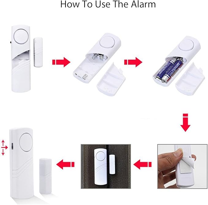 Door Window Alarm, 90DB Door Alarms for Kids Safety, Door Window Burglar Alarm-Window Pool Alarms for Home