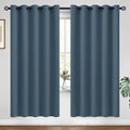 COSVIYA Grommet Blackout Room Darkening Stone Blue Curtains 72 inch Length | by COSVIYA