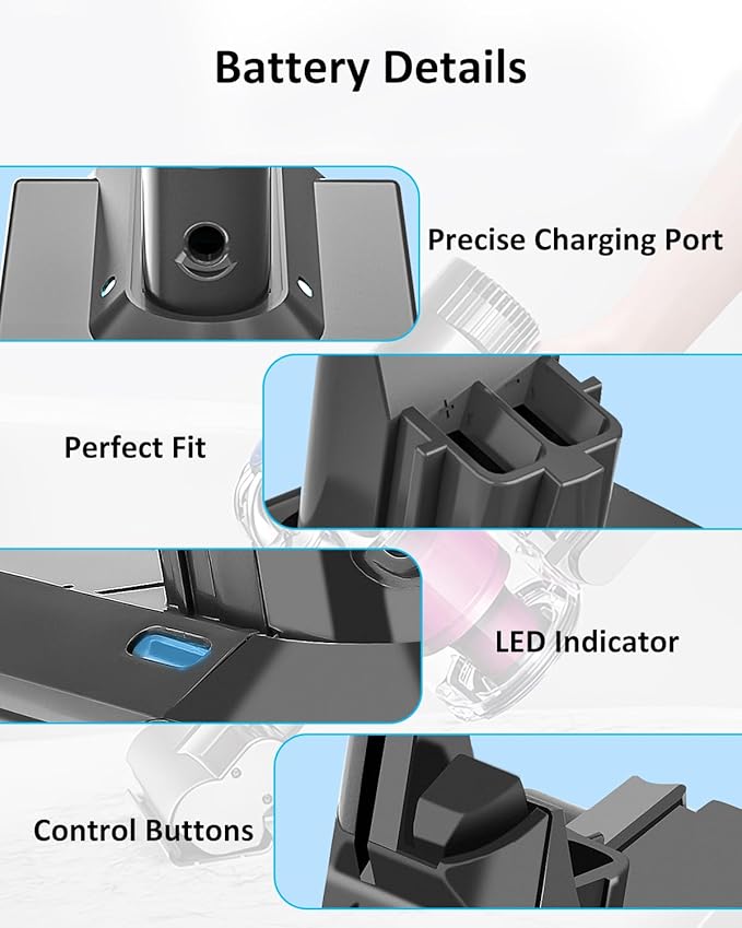 Ferncaex 21.6v 8000mAh Replacement for V8 Battery Compatible with SV10 V8 Animal/Motorhead/Absolute/Fluffy/Trigger/Allergy/Mattress Handheld Cordless Vacuum Cleaner