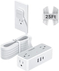 TESSAN Extension Cord 25 FT, Power Strip by TESSAN