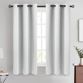 COSVIYA Grommet Room Darkening Greyish White Curtains 63 inch by COSVIYA