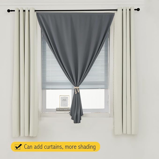 Stick On Blackout Curtains No Drill Required Self Adhesive Window Coverings - Image 8