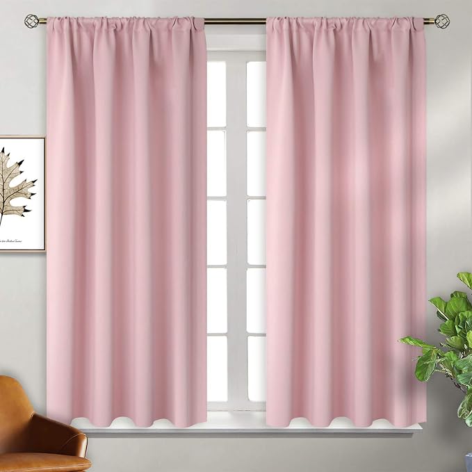 BGment Baby Pink Room Darkening Curtains by BGment