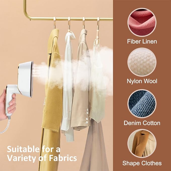 Steamer Iron,3-speed Adjustment Electric Ironing Machine 180° Rotatable Wet & Dry for Powerful Clothes Wrinkle Removal