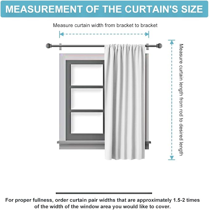 RYB HOME Small Window Curtains 45 inches Length - Image 8