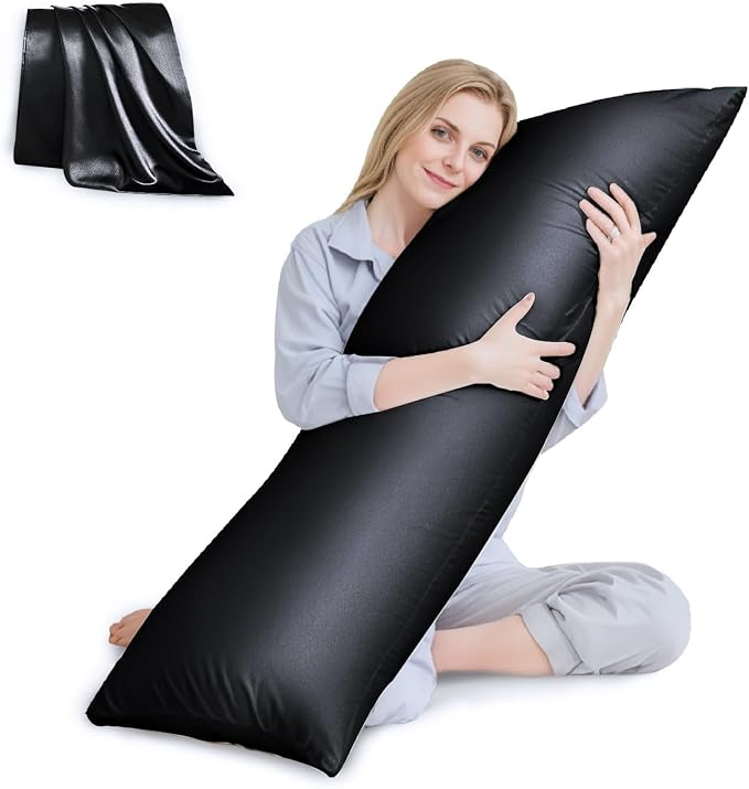 Body Pillow with Satin Pillowcase, Body Pillow by HUXMEYSON
