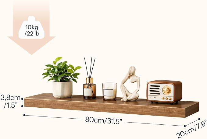 HOOBRO 31.5" Floating Shelves for Wall, for Wall Decor Storage in Bathroom - Image 3