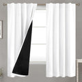 BGment Pure White 100% Blackout Curtains 63 Inches Long by BGment
