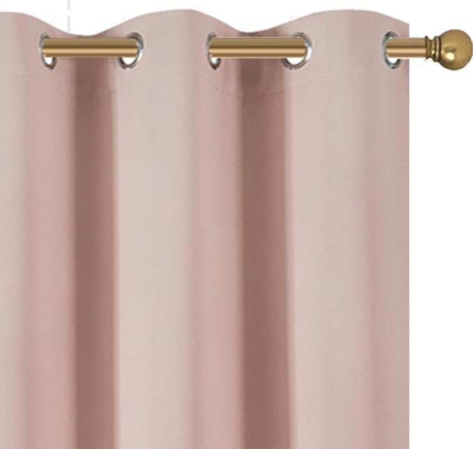 Diraysid Blush Grommet Blackout Curtains - Image 6