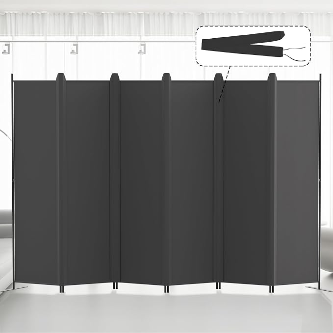 Kokorona 6 Panel Room Divider, 6FT Tall Folding Privacy Screen Wall Dividers by Kokorona