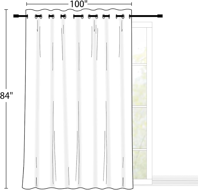 SimpleHome Ombre Gradient Blue White to Gray Curtains - Image 3