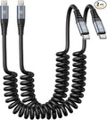 KIYODA USB Type C to Lightning Cable 3FT 2Pack, Coiled iPhone Charger Fast Charging for Car Short USBC Lightning iPhone Cord for iPhone14/13/12/11 Pro Max/iPad/CarPlay