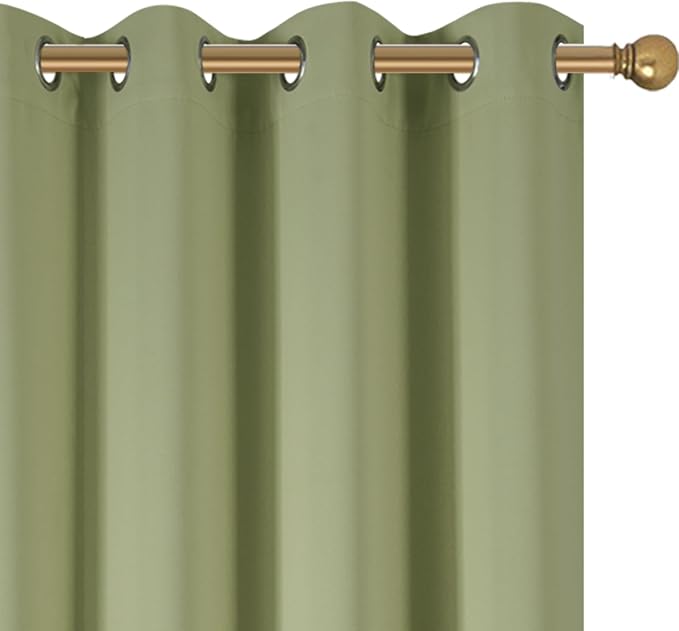 Diraysid Sage Green Grommet Blackout Curtains - Image 7