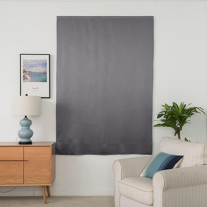 AJAZZ 100% Blackout Shades Window Cover Self Adhesive Curtains Sticky Curtain - Image 8