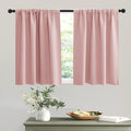 RYB HOME Cafe Blackout Curtains 30 inch Length, Short Window Curtain Tiers | by RYBHOME