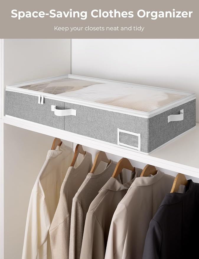 StorageWorks 6 Inch Low Profile Under Bed Storage Containers - Image 7