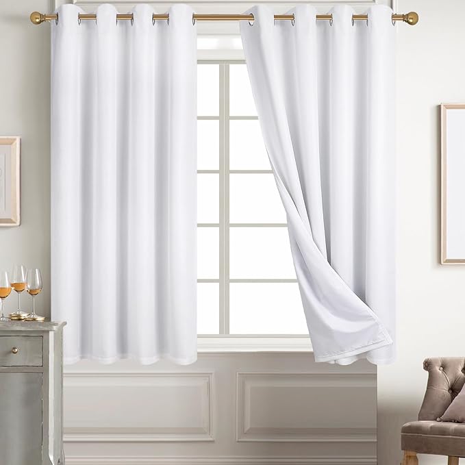 Diraysid 100% Blackout Curtains White Linen Curtains by Diraysid%2C+refresh+your+life