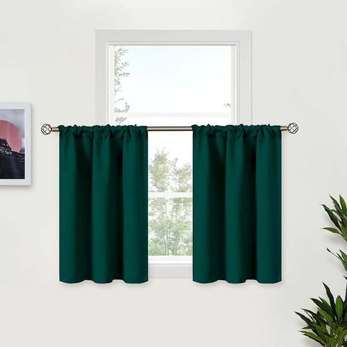 BGment Emerald Green Blackout Curtains 36 Inch Length by BGment