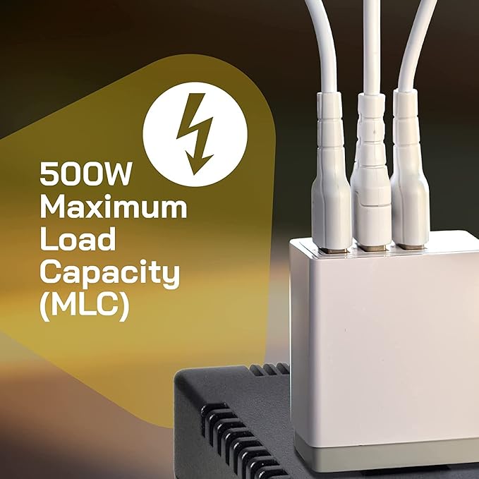 ELC 500-Watt Voltage Converter - Step Down - 220v to 110v / 240v to 120v Travel Power Converter - for Hair Straightener, Hair Dryer, Laptops and Chargers, CE Certified [3-Years Warranty]