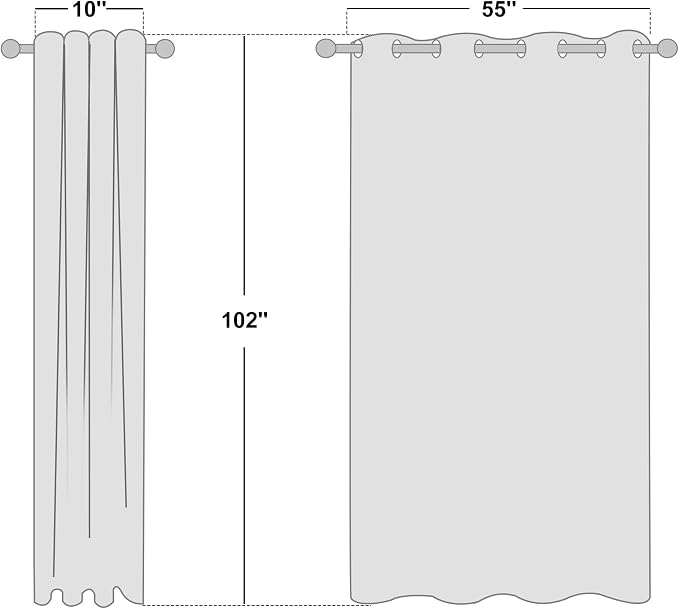 NICETOWN Beige Room Darkening Curtains 102" Long - Image 7