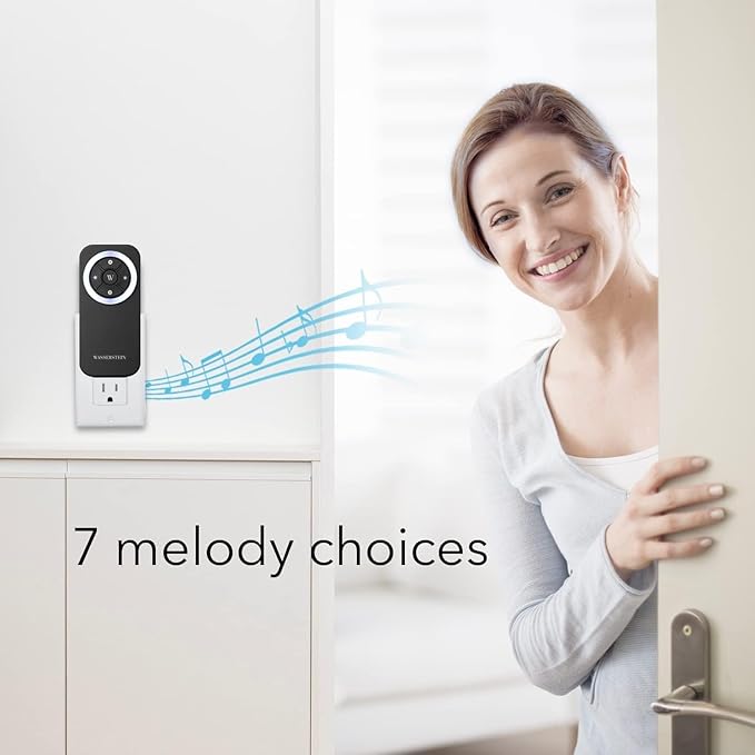 Wasserstein Doorbell Chime - Compatible with Blink Video Doorbell (1-Pack, Black)