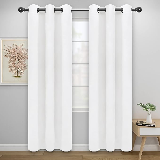 Easy-Going Thermal Grommet Curtains, 2 Panels 42x84 in, Noise Reduction by Easy-Going
