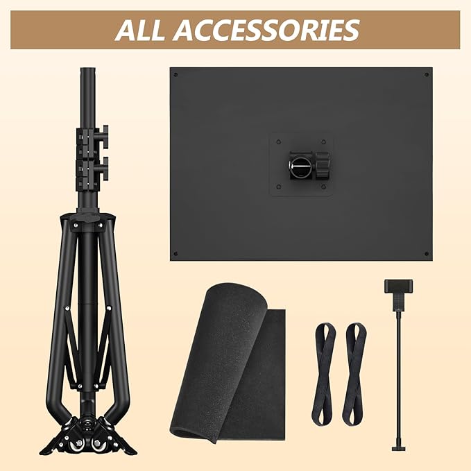 Facilife Projector Stand Tripod on Wheels, Adjustable Height 29-44 Inches, Laptop Tripod Stand Rolling, Heavy Duty Projector Tripod Metal Construction, Multifunctional for Office & Home (29-44 Inches)