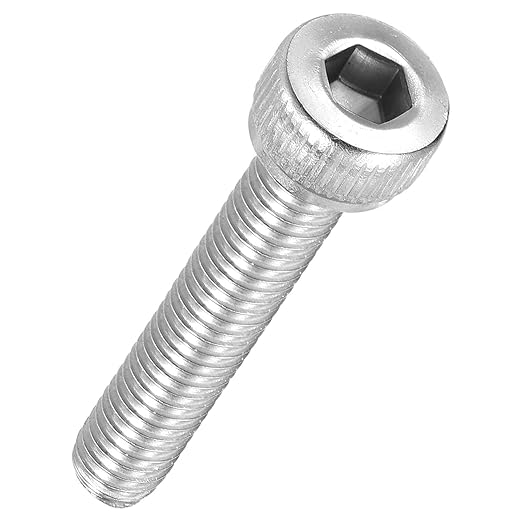Kozelo 1pcs Socket Head Cap Screws - [M4-0.7 x 25mm] 304 Stainless Steel Allen Socket Drive for Electrical Motor 3D Printing Fan Engine Replacement Use, Silver