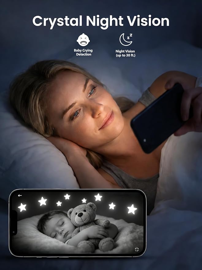 YYSY 2K 2.4GHz & 5GHz Indoor Security Camera, 2 Packs Pet/Dog/Baby Security Camera with Phone App, 360° Pan-Tilt WiFi Cameras for Home Security, 2-Way Audio, Night Vision, Auto-Tracking, Privacy Mode