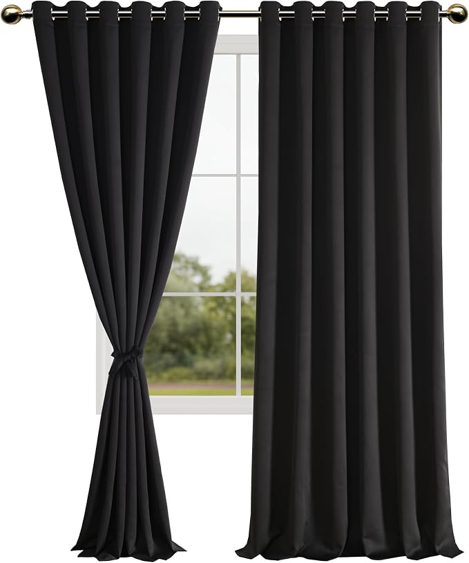 DWCN Black Blackout Curtains for Bedroom - Image 8