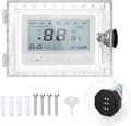Young Dance Universal Thermostat Combination Lock Box, Clear Large Thermostat Guard for Wall Thermostats, Thermostat Cover Fits Thermostats 6.5 "H x 4.72 "W x 1.97 "D or Smaller (1 Set)