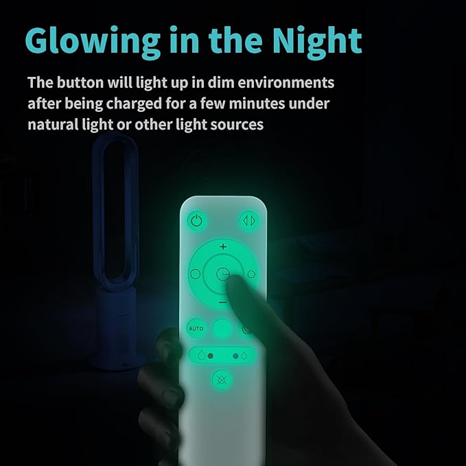 LUNOAOA Upgrade Glowing Remote Control Replacement No Setup for Dyson Fan AM11 TP00 TP01 with Magnetic