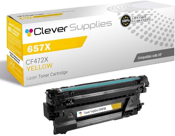 CS Replacement Toner Cartridge Compatible with HP 657X CF472X Yellow Color Enterprise M681 M681dh M681f M682 MFP M681 z MFP M682 z Toner Cartridge Yellow