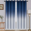 SimpleHome Blue to Grey White Ombre Room Darkening Curtains 72 Inch | Curtains by SimpleHome
