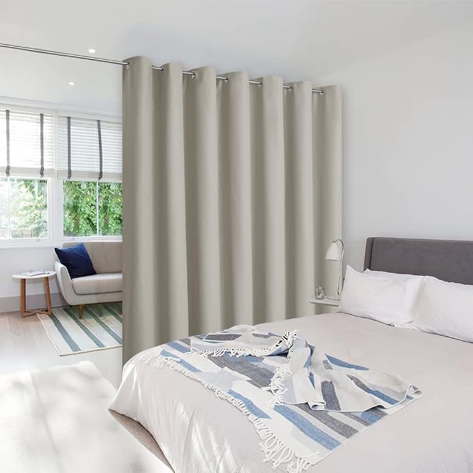 NICETOWN Wall Dividers for Rooms, Room Divider Curtain Screen Partitions by NICETOWN