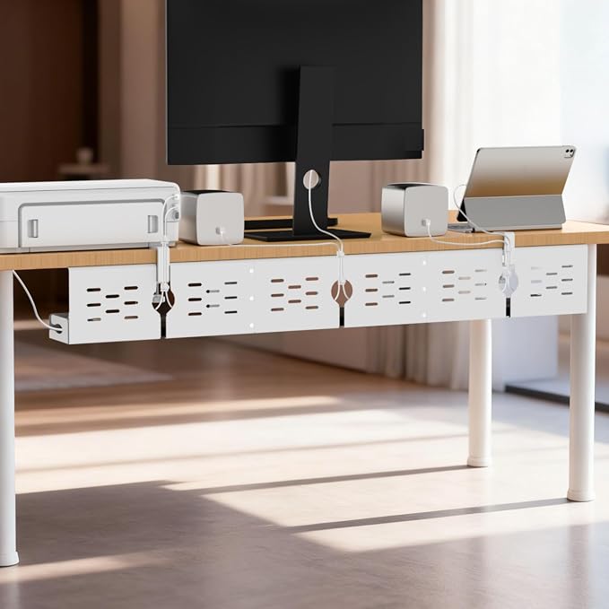 Univivi Under Desk Cable Management Tray, Cable Management, 48 inch, Under Desk - Image 6
