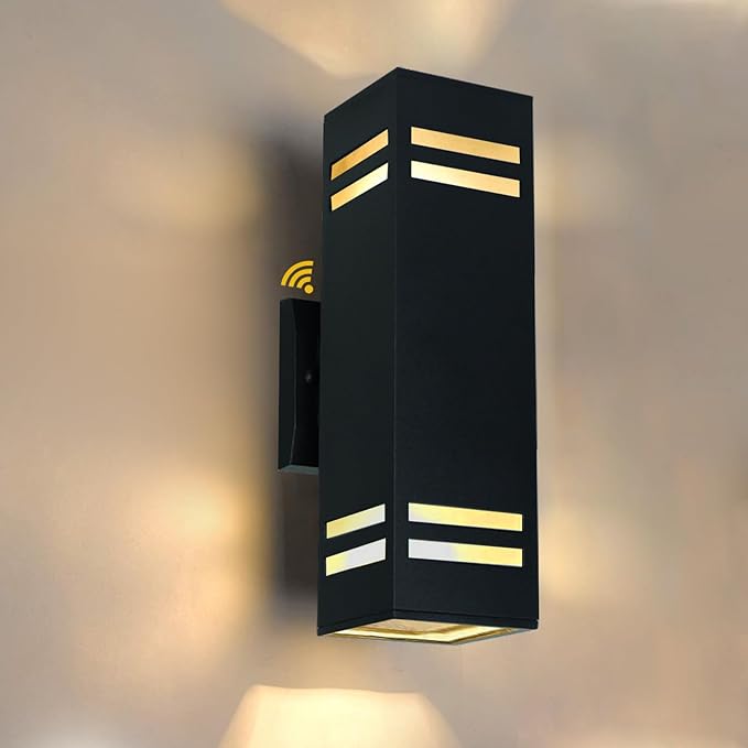 iYogaled Up and Down Outdoor Wall Lights Fixture – ETL Listed, Aluminum Waterproof Wall Mount Square Design- Modern Exterior Lighting Outdoor Wall Sconce for Porch, Patio