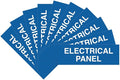 All Quality Basic Electrical Panel Sign - Fire Regulation Safety Compliance Sign - Blue - Large (10 Pack)
