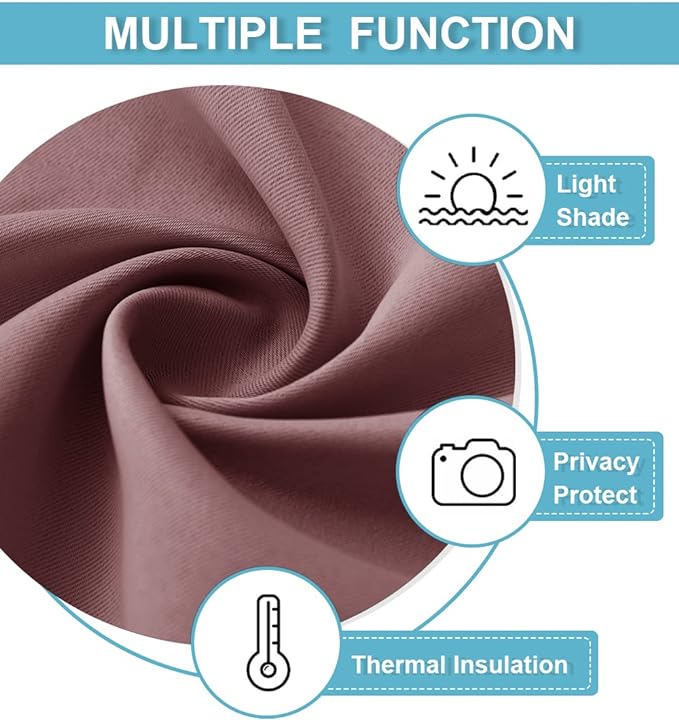 RYB HOME Blackout Curtains for Bedroom Living Dining Room 84 inches Long | - Image 5