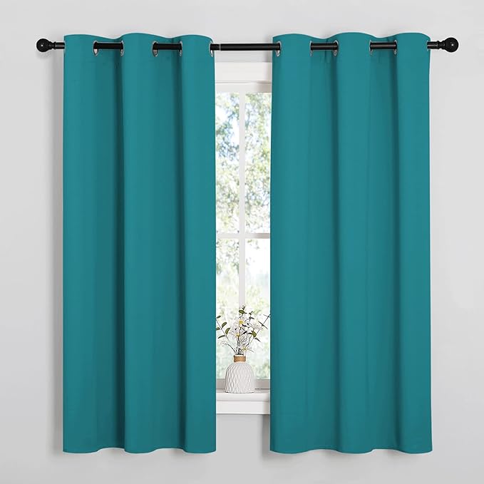 NICETOWN Room Darkening Curtains 63 inch Length 2 Panels, Thermal Insulated by NICETOWN