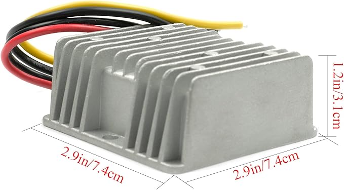 QJFCare Golf Cart DC/DC Converter Regulator 36V 48V Step Down to 12V 20A 240W, Power Supply Module Buck Transformer, Waterproof Voltage Reducer, for Golf Cart, Forklifts, Car, Truck