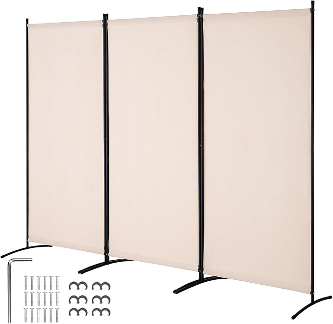 VEVOR Room Divider, 3 Panel Room Divider, Folding Privacy Screen and Portable by VEVOR