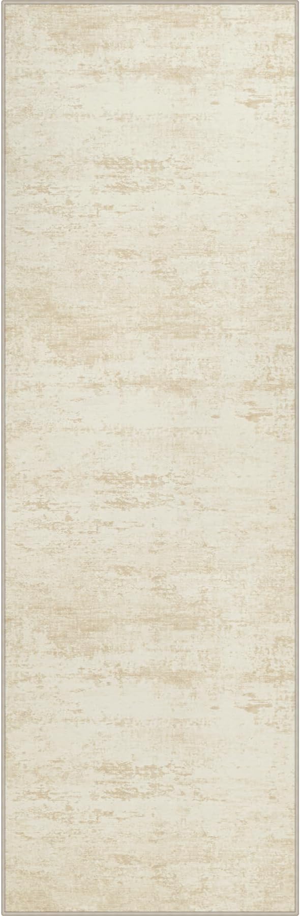 3x10 Washable Runner Rug：Modern Abstract Kitchen Soft Carpet Beige | by FXRHLP