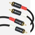 Devinal 16FT RCA Cables, 2RCA to 3RCA Audio Cable, Male Stereo RCA Cord Shielded Braided for Home Theater, HDTV, Amplifiers, Hi-Fi Systems, Car Audio, Speakers