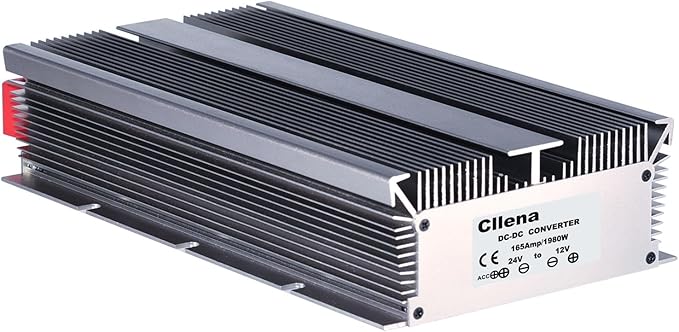 Cllena 24V to 12V Step Down Converter Voltage Regulator 165A 1980W Waterproof DC Buck Transformer Power Supply